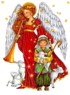 ange avec un enfant et des moutons 19
