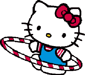 Hello Kitty avec un cerceau