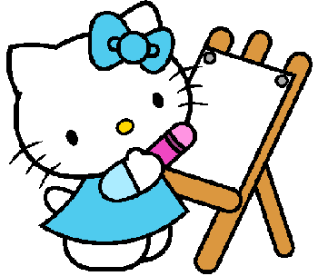 Hello Kitty dessine