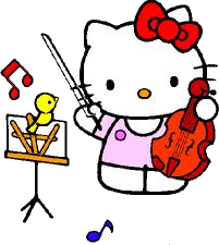 Hello Kitty violoniste