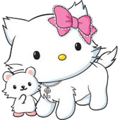 Hello Kitty avec son ami l'hamster 