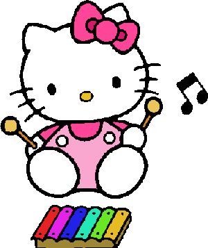 Hello Kitty avec un xylophone