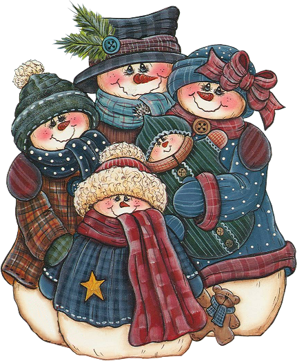 famille bonhommes de neige