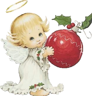 ange avec une boule de Noël 