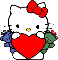 Hello Kitty avec un coeur rouge