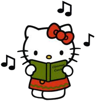 Hello Kitty chante à Noël