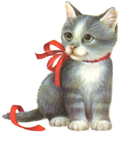 chat avec un noeud rouge
