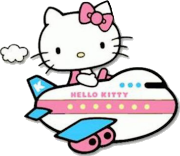Hello Kitty dans son avion