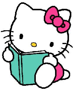 Hello Kitty lit un livre