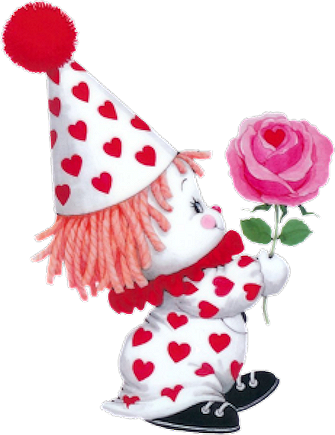 clown avec une rose 109