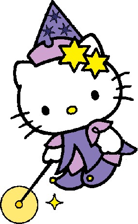 Hello Kitty en fée violette
